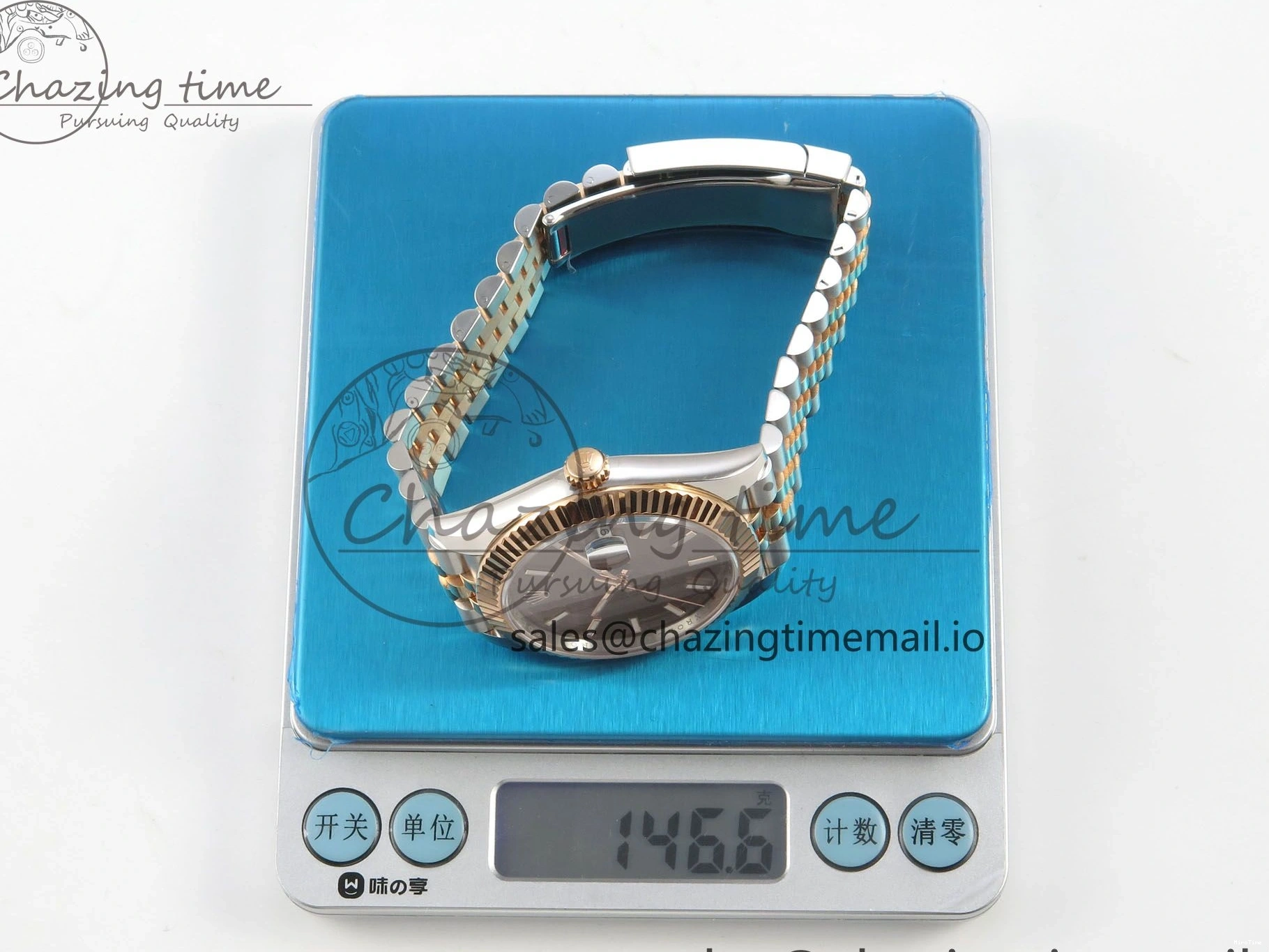 MiroTime 0202 DateJust 41 126331 SS RG ARF 1:1 Best Edition Brown Stick Dial on Jubilee Bracelet SH3235 (Weighted) TopPick 196